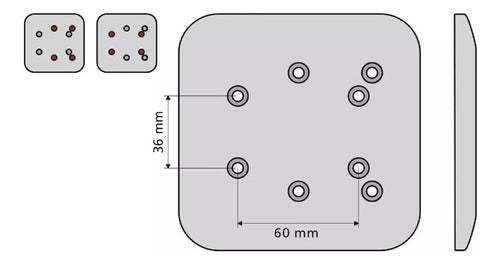 Placa Interna Klickfix Para Rackpack - 120 X 120 Mm - Muvin 3