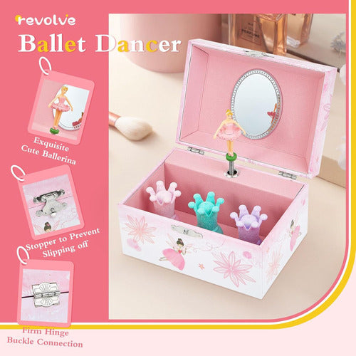 TAOPU Music Box with Twirling Ballerina and Fairy Design for Girls 1