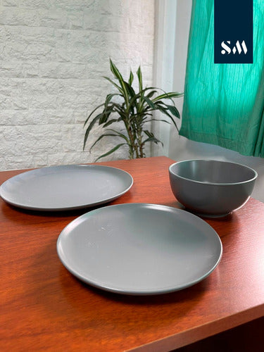 SilmarBazar Set de Vajilla Para 2 Personas Ceramica Plato Imperfecciones 1