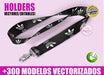 Plantillas Lanyard Llavero Porta Credencial Diseños Vectores 6