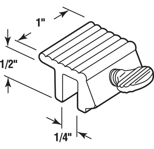 Prime-Line Sliding Window Lock, 1/4 In., Extruded Aluminum, White Painted Finish 1