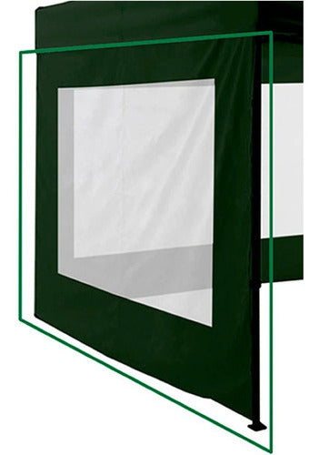 Set of 3 Gazebo Wall Panels Covering 3x3m Window Waterproof Fabric 0