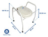 MagnetoSalud Adjustable Bathroom Chair with Removable Bedpan 3