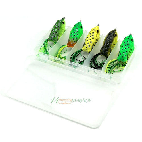 Soft Plastic Frog Lure Set - 5 Pieces - 5.5 cm - 8g 1