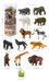 Animals of the Jungle Wild Set of 12 Animals + Plants 1