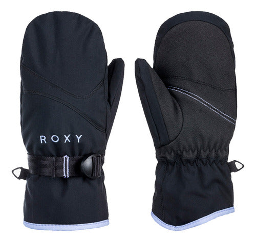 Roxy Jetty Solid Ski Snowboard Mittens for Girls Black 0