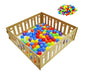 Wooden Foldable Baby Playpen Ball Pit 100x100x33cm 5