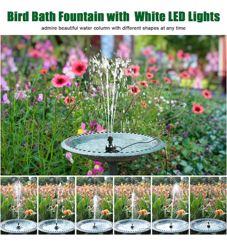 SZMP Bird Bath Fountain, Improved Working Fountain Pump with Lights 1