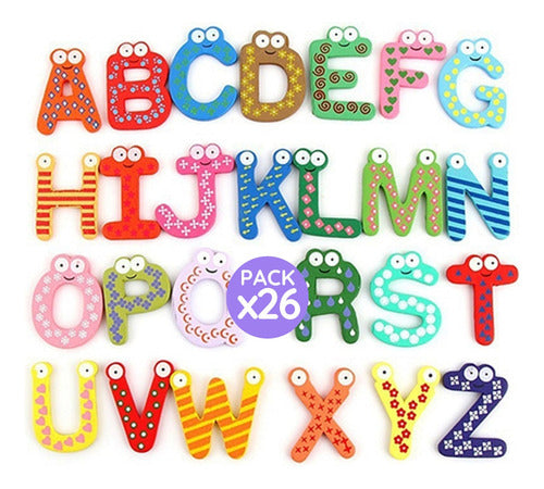 Cubeta Toys Pack 26 Letras + 20 Números Imantados De Madera - Didácticos 1