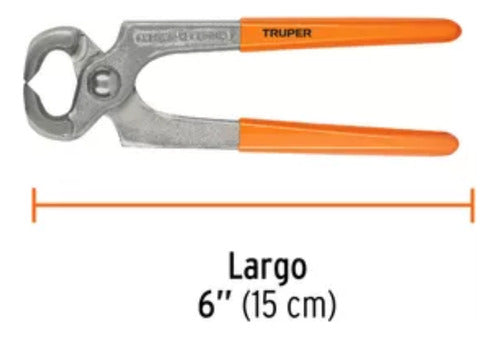 Truper Insulated 6'' Whole Cutting Carpenter Pliers 1