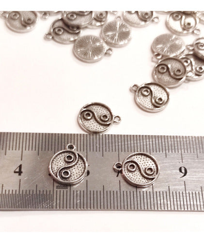 10 Yin and Yang Medallion Charms Jewelry Accessories Set 3