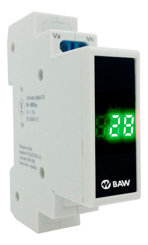 BAW Digital Amperometer Green Red 1 Module 1