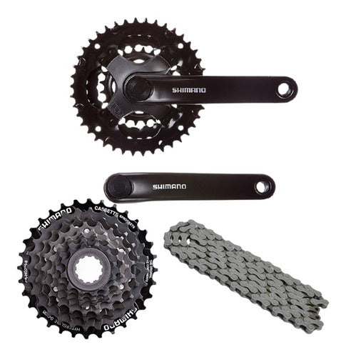 Shimano Transmission Group 24v Crankset + Sprocket + Chain 1