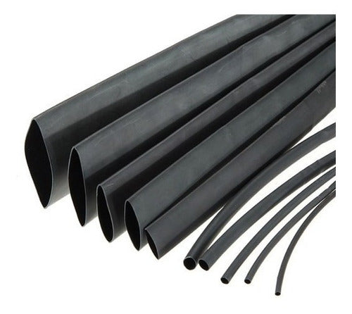 Tubo Spaguetti Termocontraible Negro 2.5mm A 1.25mm X200 Mts 0