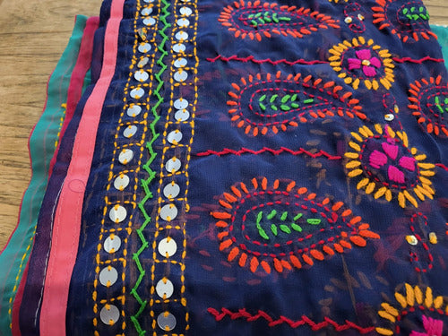 Mandala Bohemia Dupatta Chalina Bordadas De La India Mandala Moda Hindu 7