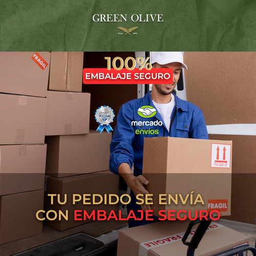 Green Olive Aceitunas Verdes N° 000 X 200 Gr. Esc. Pet 3