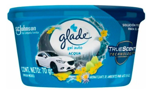 Glade Mini Gel Auto Acqua Aromatizante Ambiente 70gr 0