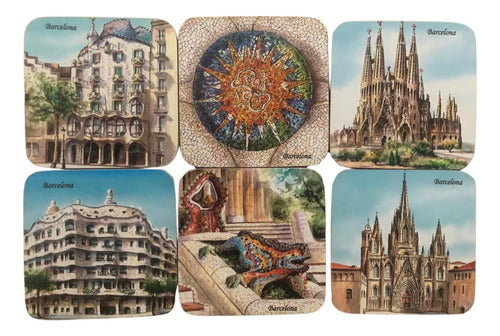 Generic Set of 6 Coasters Barcelona 0