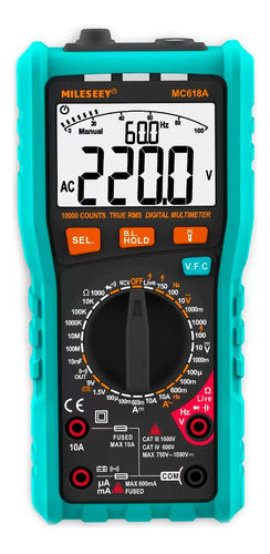 Mileseey Multimetro Tester Smart Capacimetro Temp Ncv Cat 3 Multifunc 0