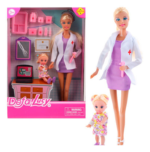 DEFA Doctor Doll and Patient Lilac Clothing Fenix (30025) 0