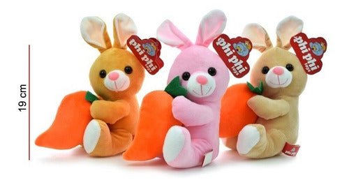 Phi Phi Toys Bunny Plush with Large Carrot 19cm 9