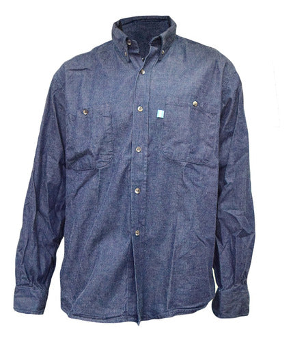 Ombu Classic Reinforced Work Jean Shirt with Pockets 0