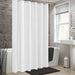 ALYVIA SPRING Waterproof Fabric Shower Curtain Liner White with Weighted Hem 5