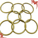 Pack of 6 Metal Rings for Crafts and Decor - 5 cm Diameter, 50 Grams 1