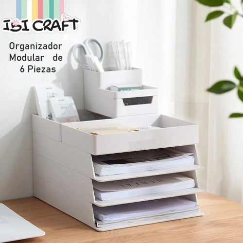 Ibi Craft Stackable Desktop Organizer Set of 6 Pieces 1