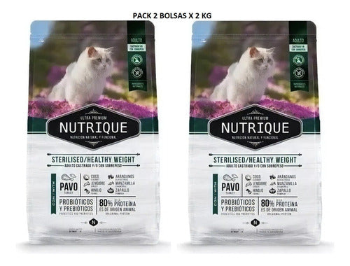 Nutrique Adult Cat Food Pack - Sterilized & Healthy Weight 2kg x 2 0