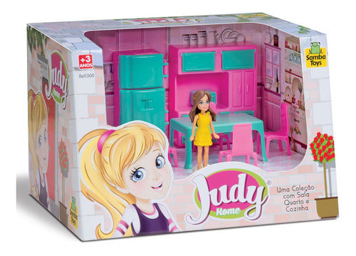 Kit Cozinha Infantil Coleção Judy Com Boneca - Samba Toys 1