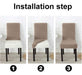 Northern Brothers Elastic Chair Covers Set of 4 - Khaki Color 5