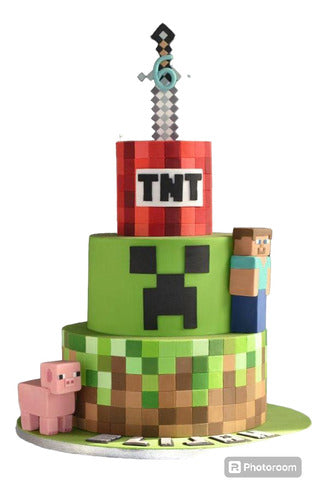 Mi Lugar Favorito Torta Minecraft 70 Personas 2