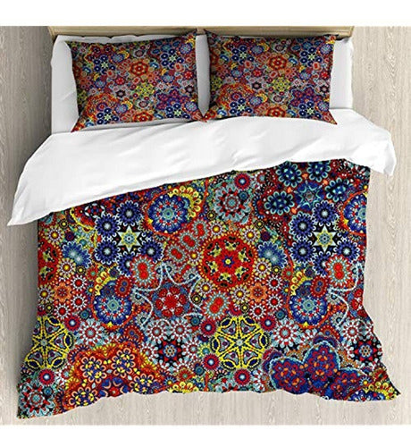 Ambesonne Batik Duvet Cover Set, Paisley Pattern 0