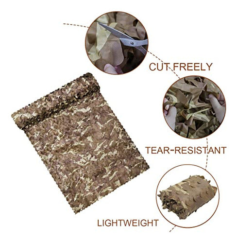 Winway Camo Netting Camouflage Net for Hunting Decoration 1.5x1m - Desert 1