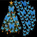 23-Piece 3D Butterfly Christmas Tree Decoration Set - Blue 0