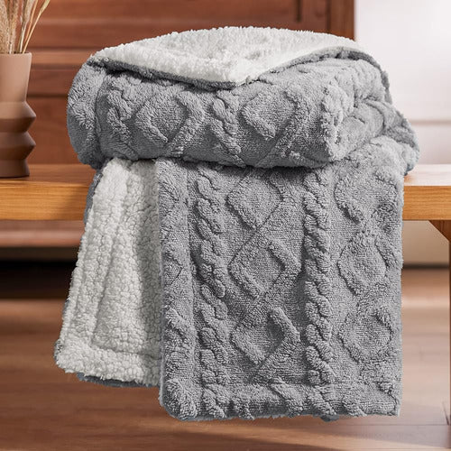 Bedsure Sherpa Throw Blanket for Sofa - Ultra Cozy Fleece Throw 0