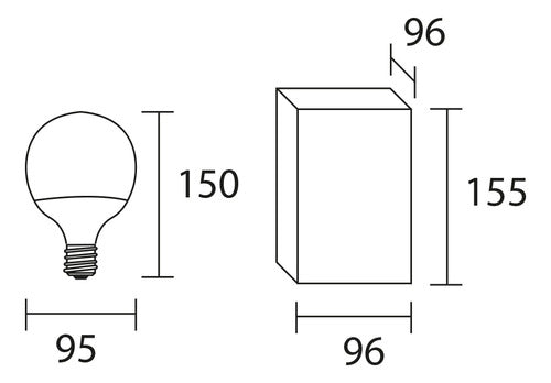 Akai Energy G95 Globe Lamp 11W E27 Pack X10 Un 1