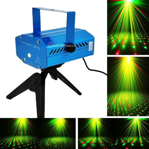 Laser Projetor Holográfico Led Efeitos Pisca Pingo Pontinhos 0