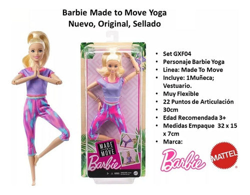 Barbie Articulated Gymnastics Yoga Original Mattel New 1