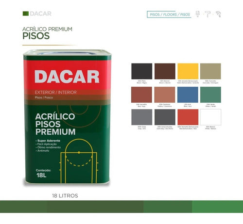 Pintura Para Pisos Dacar Premium Latex Acrílico 3,6l 2