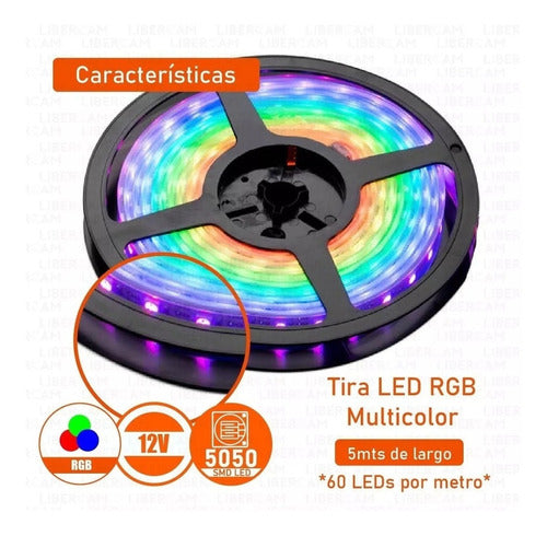 RGB Multicolor 5050 LED Strip Light 5M Indoor/Outdoor 4