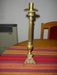 Antiguo Candelabro Religioso Bronce Labrado Decoracion O Uso 0