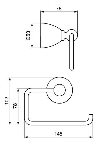 FV Margot 0167/62 Bathroom Toilet Paper Holder 1