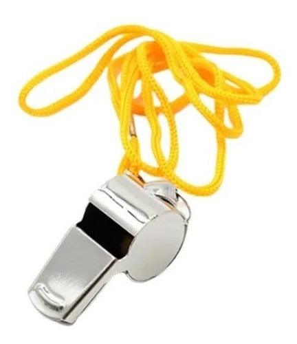 LMR Deportes Metal Referee Whistle with Lanyard 0