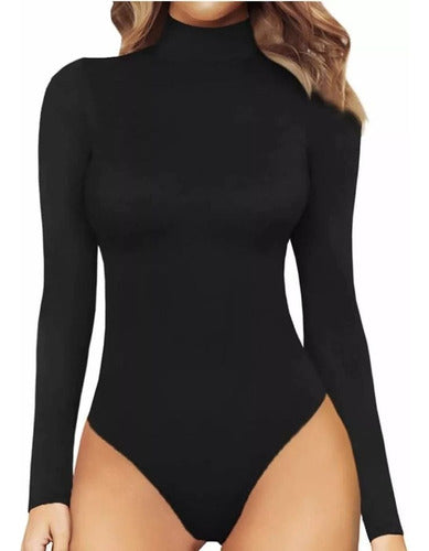 Luquear Bodysuit Media Polera Termico Inviernomanga Larga Mujer Moda 0