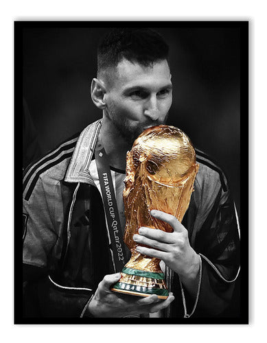 Lionel Messi Champion Picture - Argentina Barcelona PSG 0