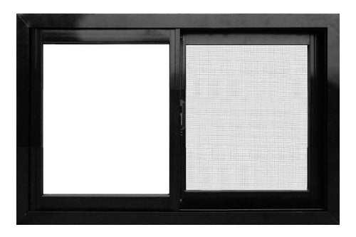 Blacksmith Sliding Window with Mosquito Net by Maxialuminios 100 x 60 0