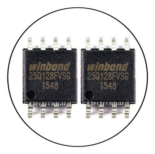 Winbond Set X2 25Q128FVSG W25Q128FVSG 128MB 3V Virgin SPI Memory 0