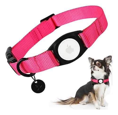 Babole Pet Airtag - Collar De Perro Rojo Rosa Para 0